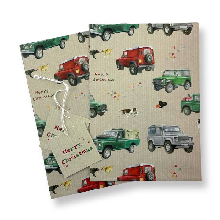 Off Roader 4 x 4 Christmas Wrapping Paper for wholesale by The Arty Penguin