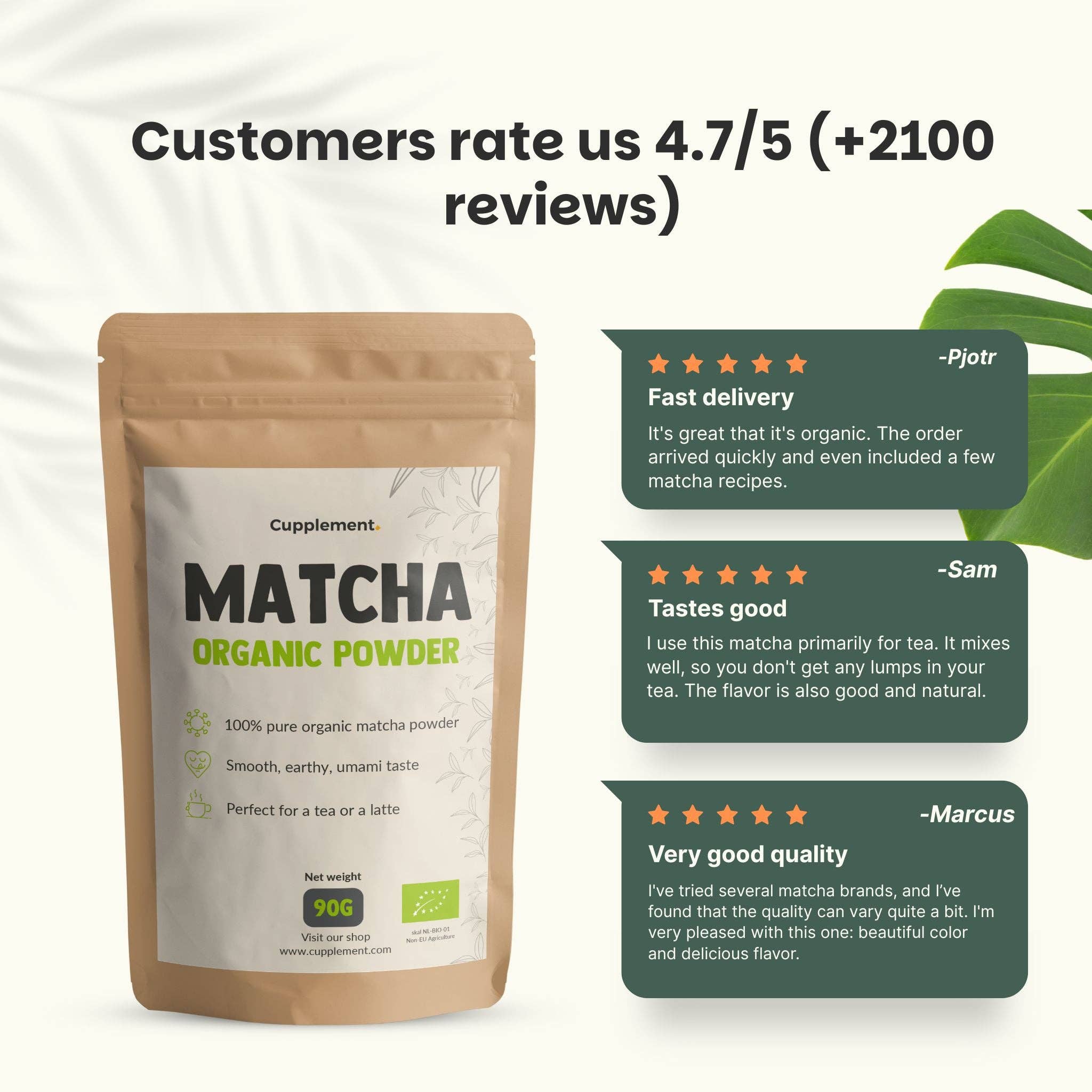 Cupplement b.v. - Wholesale Health/Detox Tea - Matcha Tea Powder Organic 90 Grams4