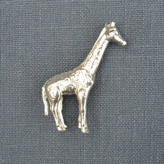 Giraffe Pewter Figurine Standing Hand Cast by William Sturt for wholesale by William Sturt Fine Pewter