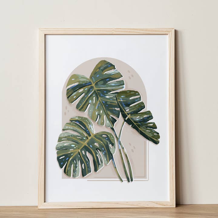 Monstera Leaf Art Print by Anna Cheng for wholesale by Anna Cheng Design