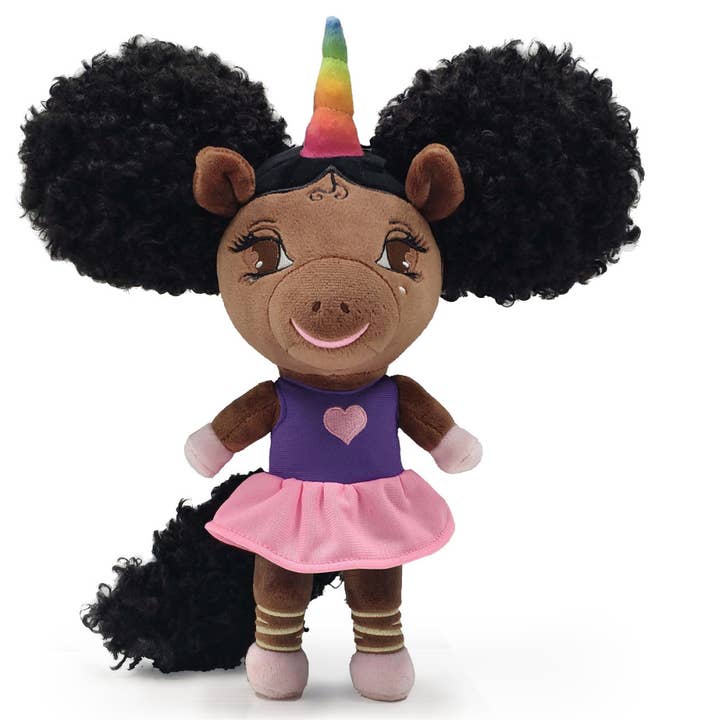 YOUnicorn Kidz - Wholesale Doll - Kids - Bettina the Ballerina Unicorn Doll with Afro Puffs - Pink