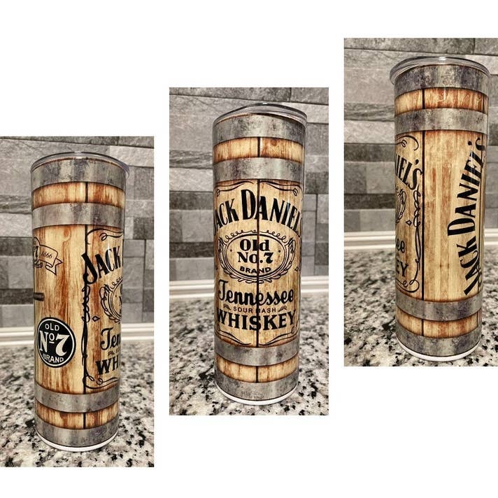 JAC Wholesale - Wholesale Insulated Mug/Tumbler - Jack Daniels Tennessee Whiskey - Skinny Tumbler 20oz