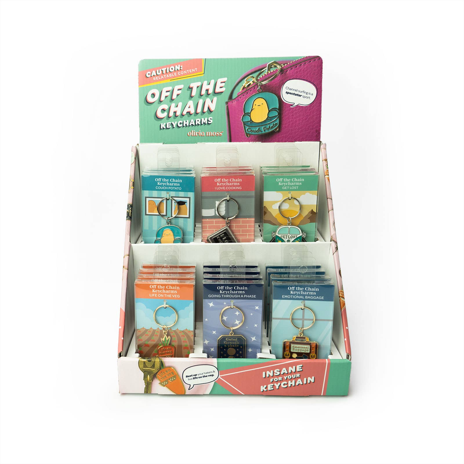 DM Merchandising - Vendita all'ingrosso Portachiavi - Donna - Portachiavi con scritta in inglese «Olivia Moss1