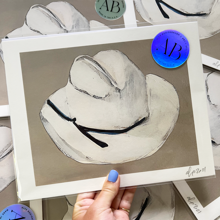 ALEX'S - Wholesale Art Print - Cowboy Hat Print3