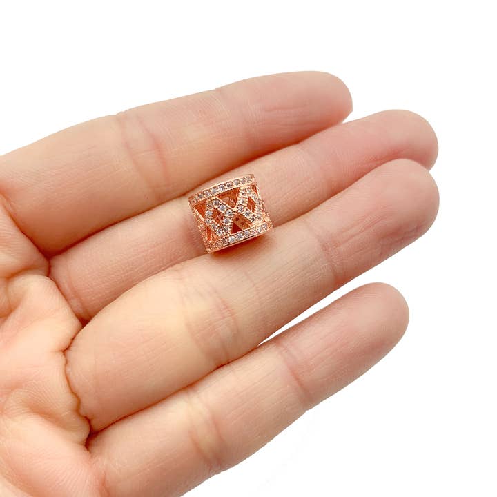 findings4uGem - Wholesale Knutselbenodigdheden - Roségouden cilinder gevormde kralen voor doe-het-zelf sieraden maken, BD027