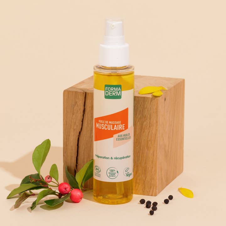 Huile de massage musculaire Arnica et Gaulthérie 100ml pour la vente par Forma Derm