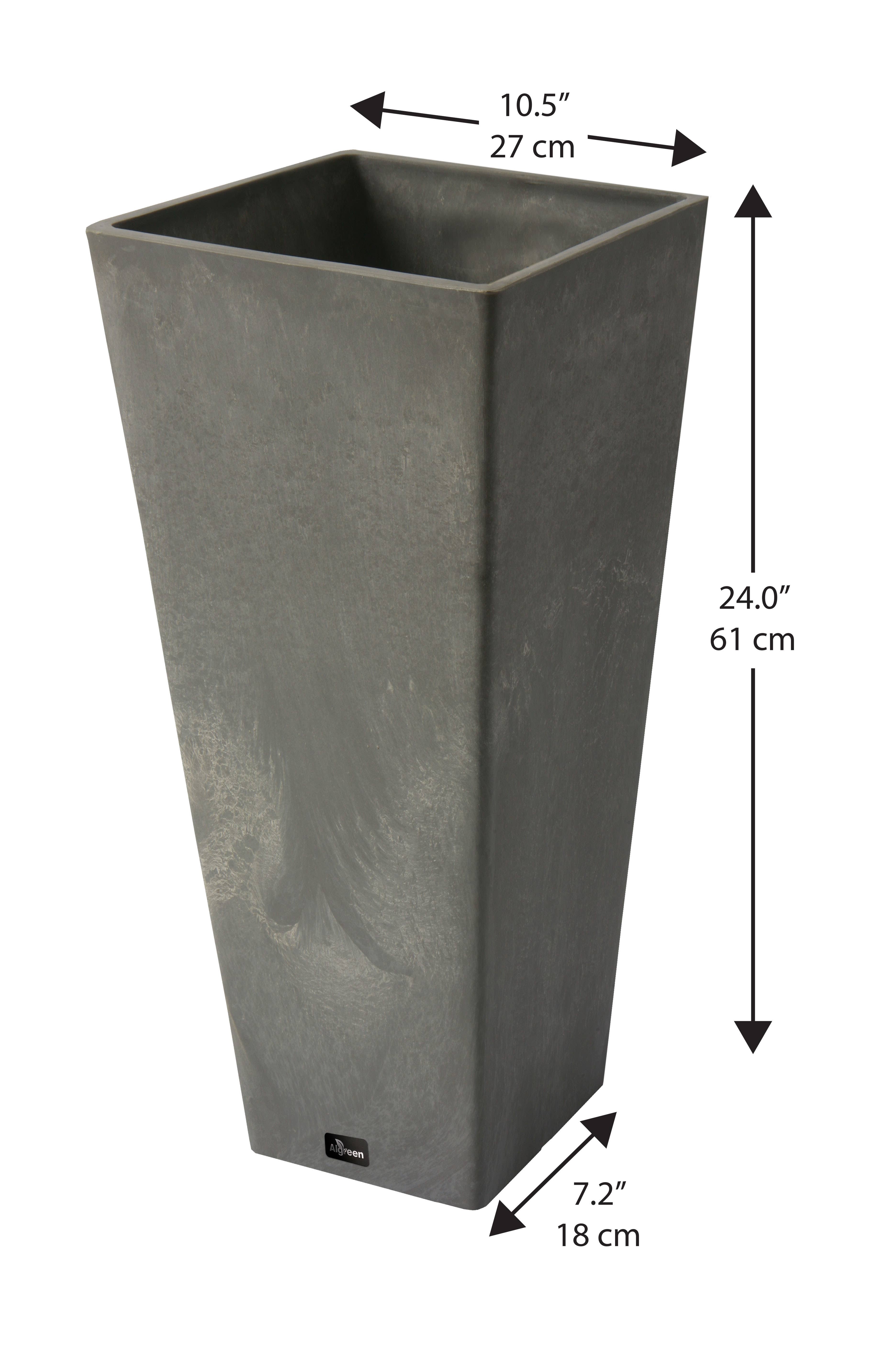 Algreen - Wholesale Planter Box - 24" Valencia Square Planter w/ Water Tray9