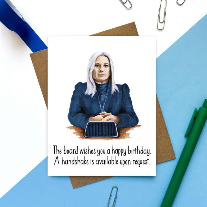 Morgan Swank Studio - Wholesale Birthday Card - Cobel Handshake Severed | Pop Culture Birthday Card1