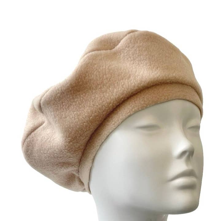 Beige 1930s Vintage Inspired Beret Hat for wholesale by IamMe Store
