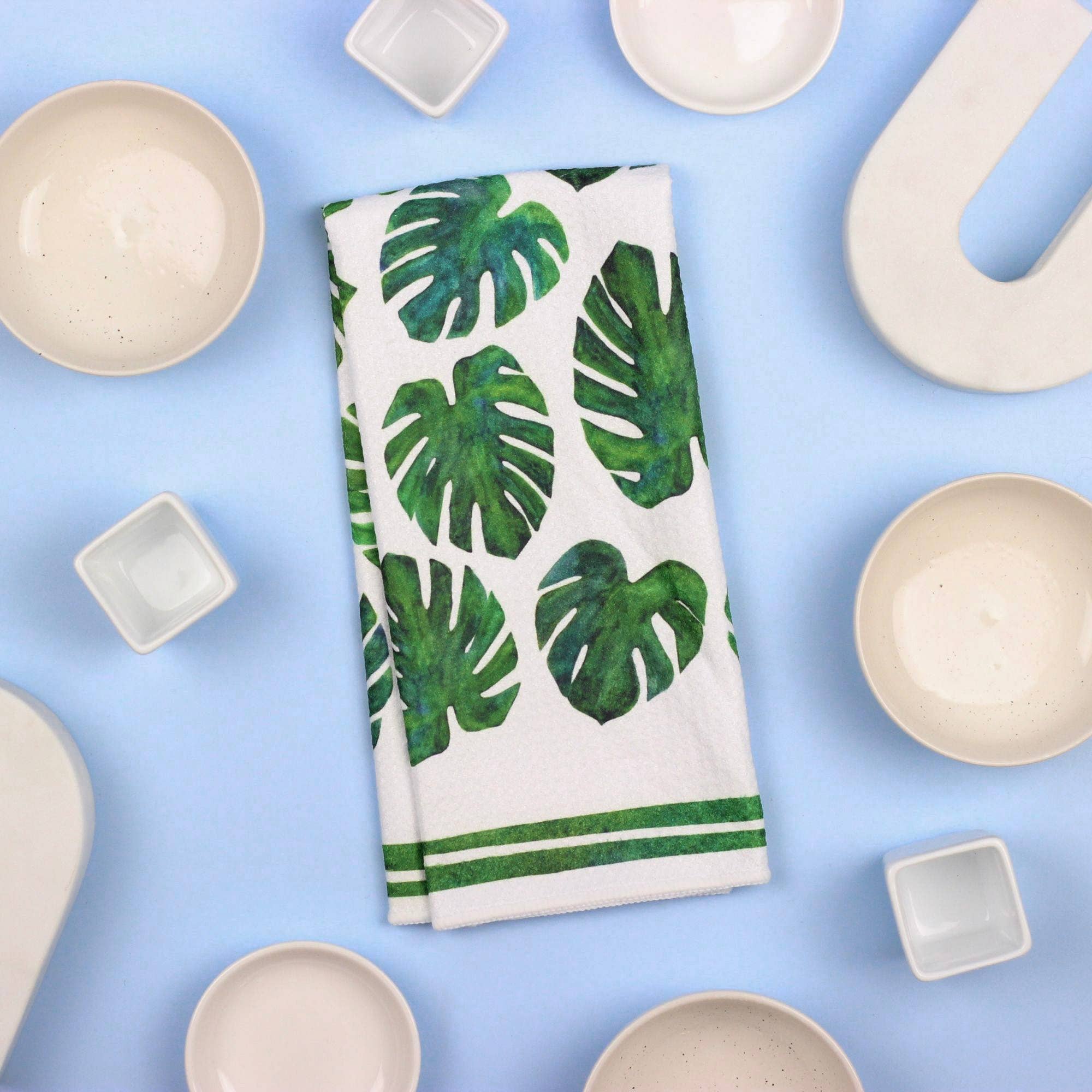 Render Goods - Wholesale Tea towel - Monstera Plant Dish Towel - 16''x24''1