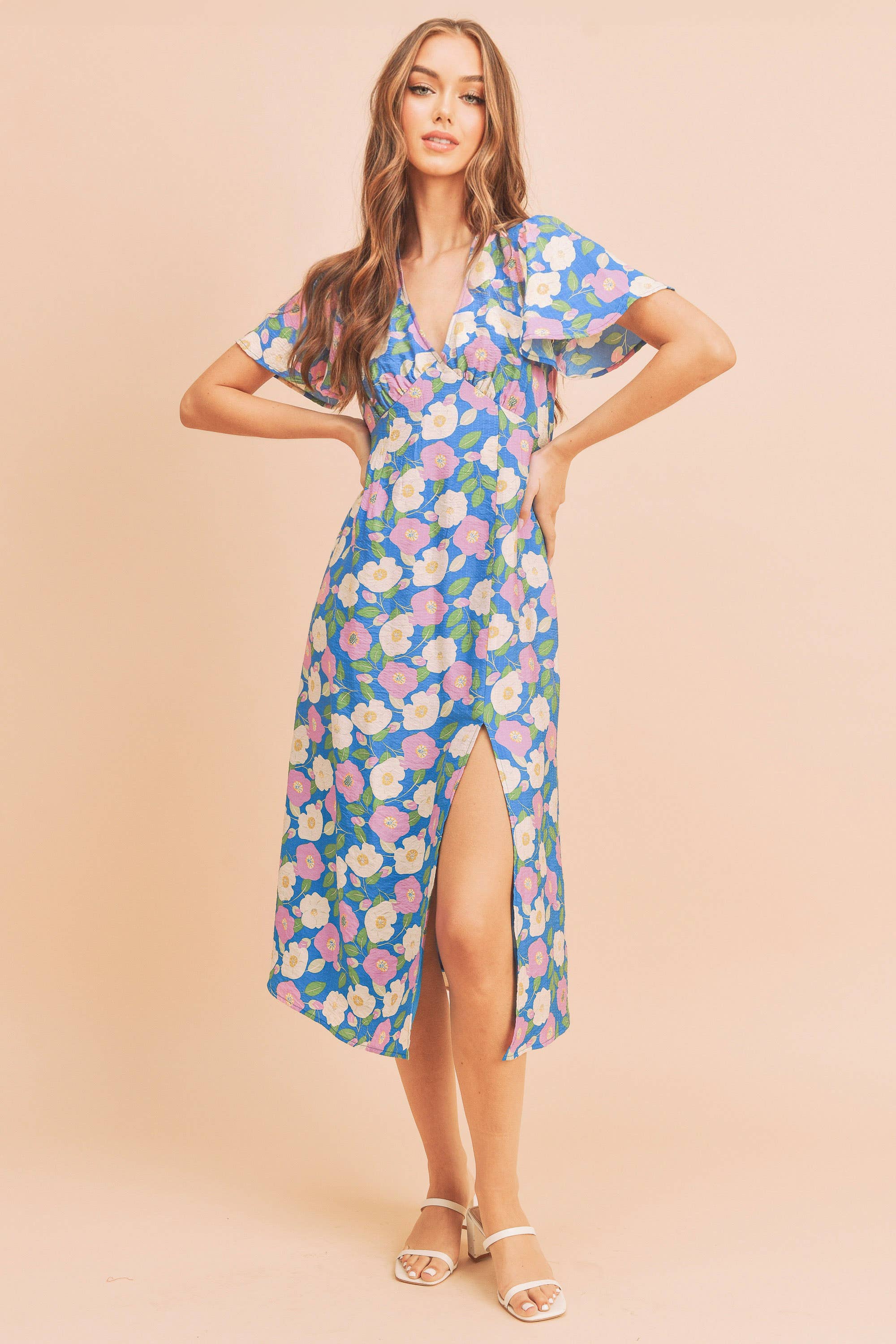 4109BK Inessa Floral Dress 3 for wholesale on Faire