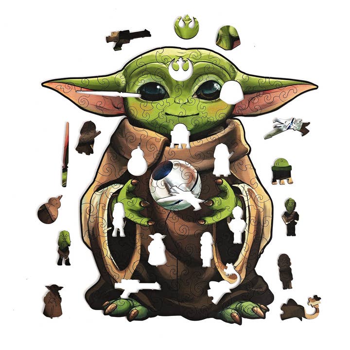 ACTIVE PUZZLES - Wholesale Puzzle - Kids - Baby Yoda Wooden Puzzle1