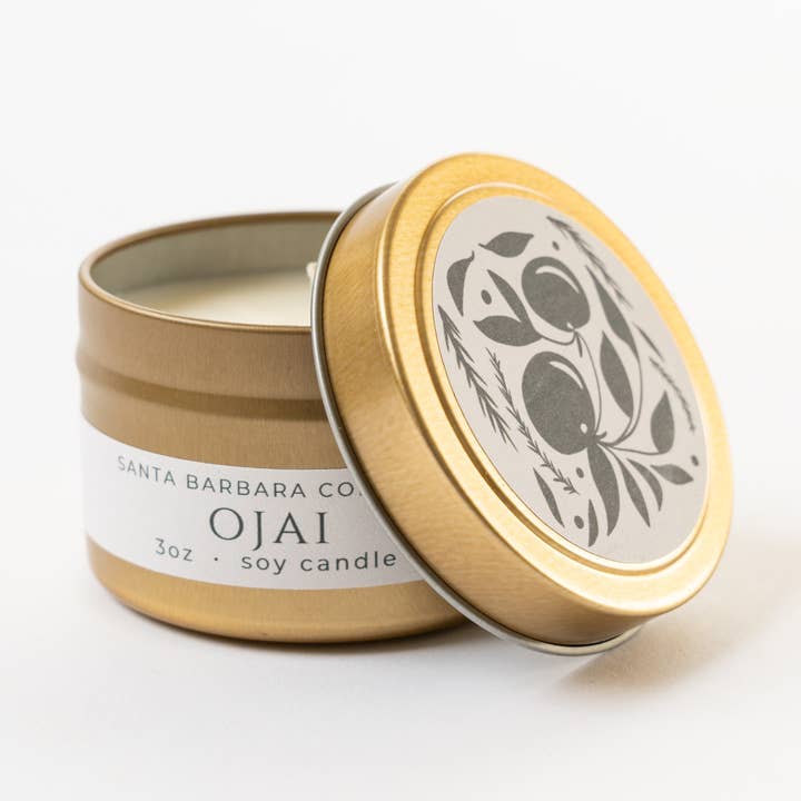 Ojai Travel Candle for wholesale by Santa Barbara Company