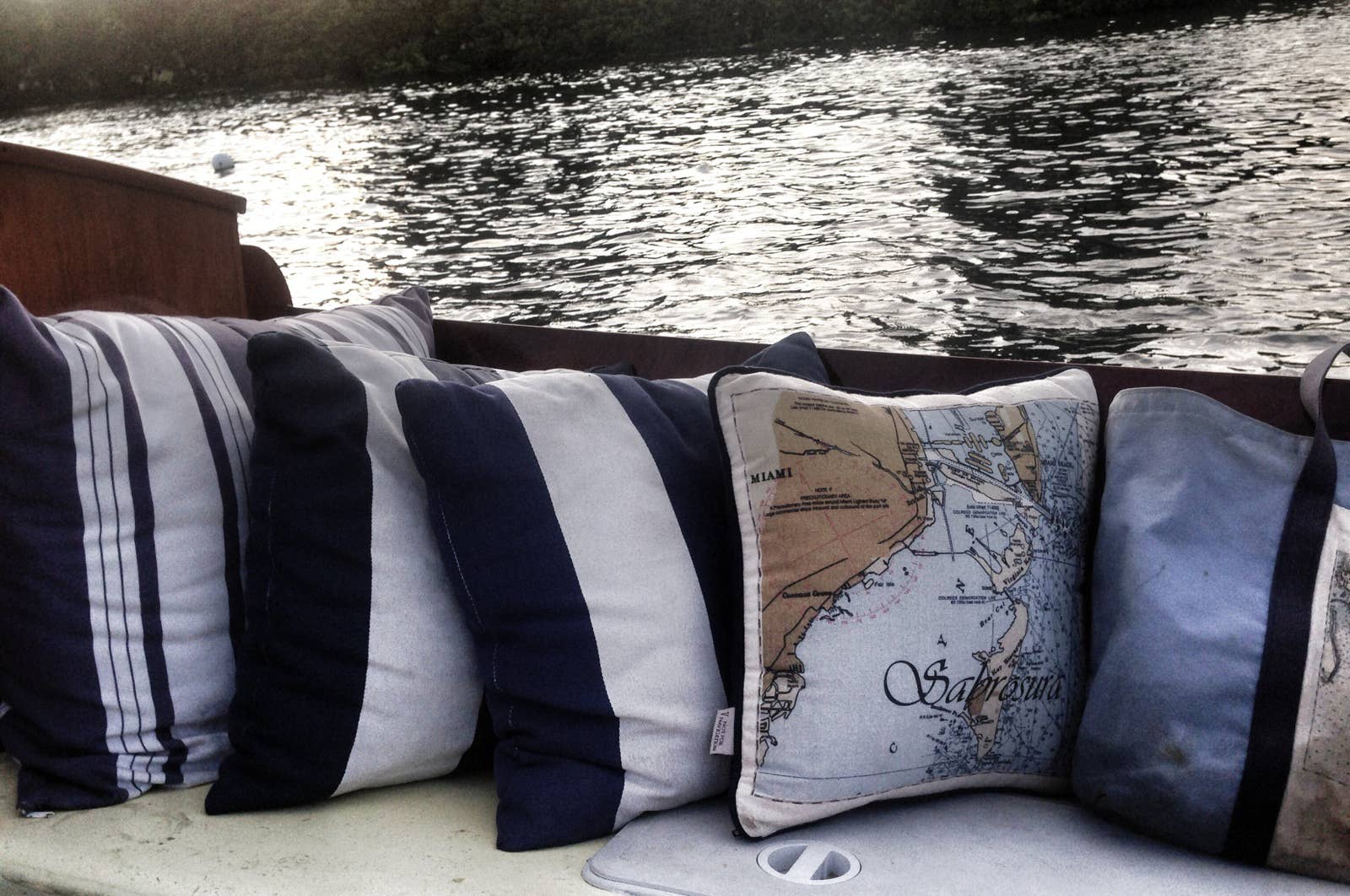 Not for Navigation - Wholesale Throw/Decorative Pillow - Decorative Canvas Pillow - Custom Location Nautical Chart4