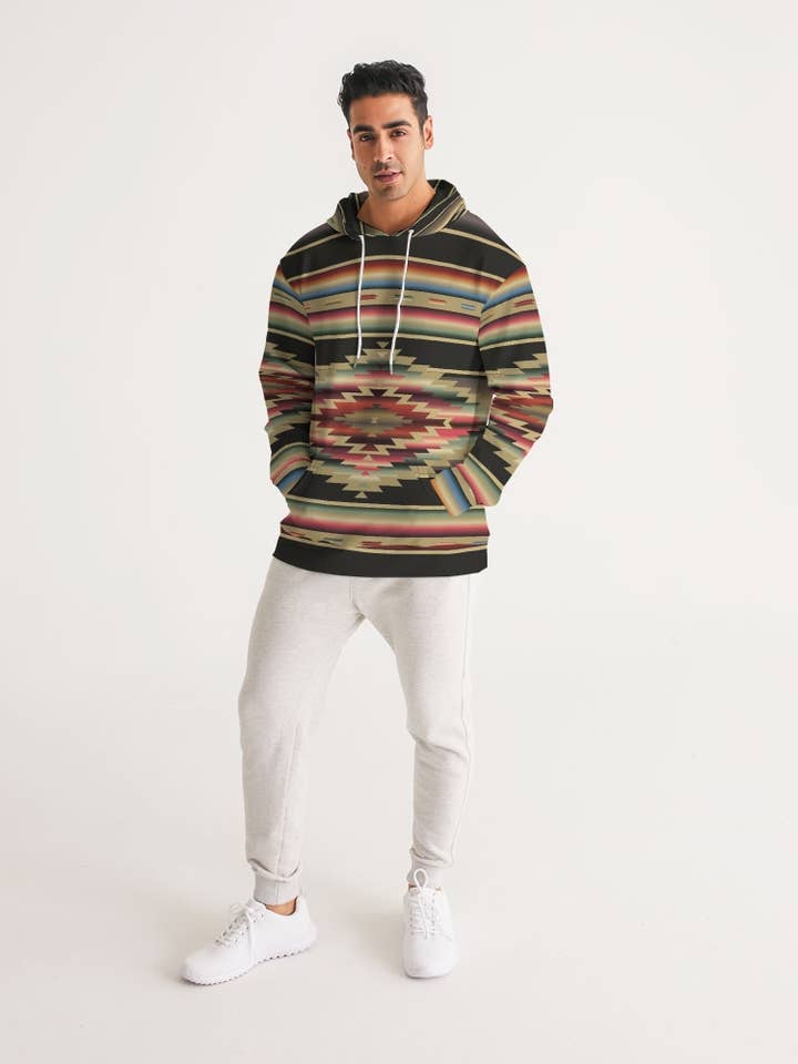 Hi Octane | SilverBotanica - Wholesale Hoodie - Men's - SilverBotanica Serape Design Men's Hoodie2