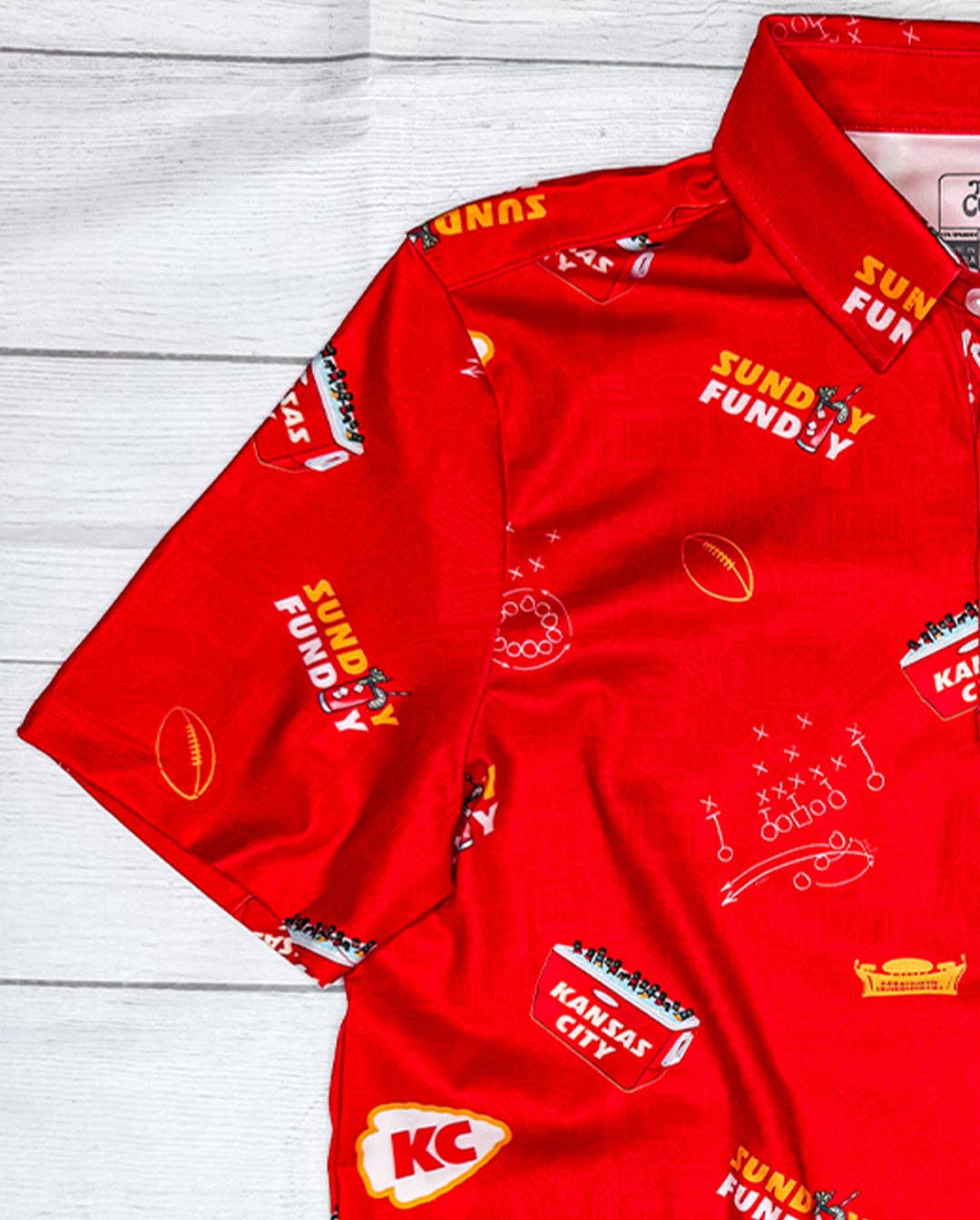 Team Cocktail - Wholesale Polo - Men's - Kansas City Tailgaters 'Sunday Funday' Mens Polo4