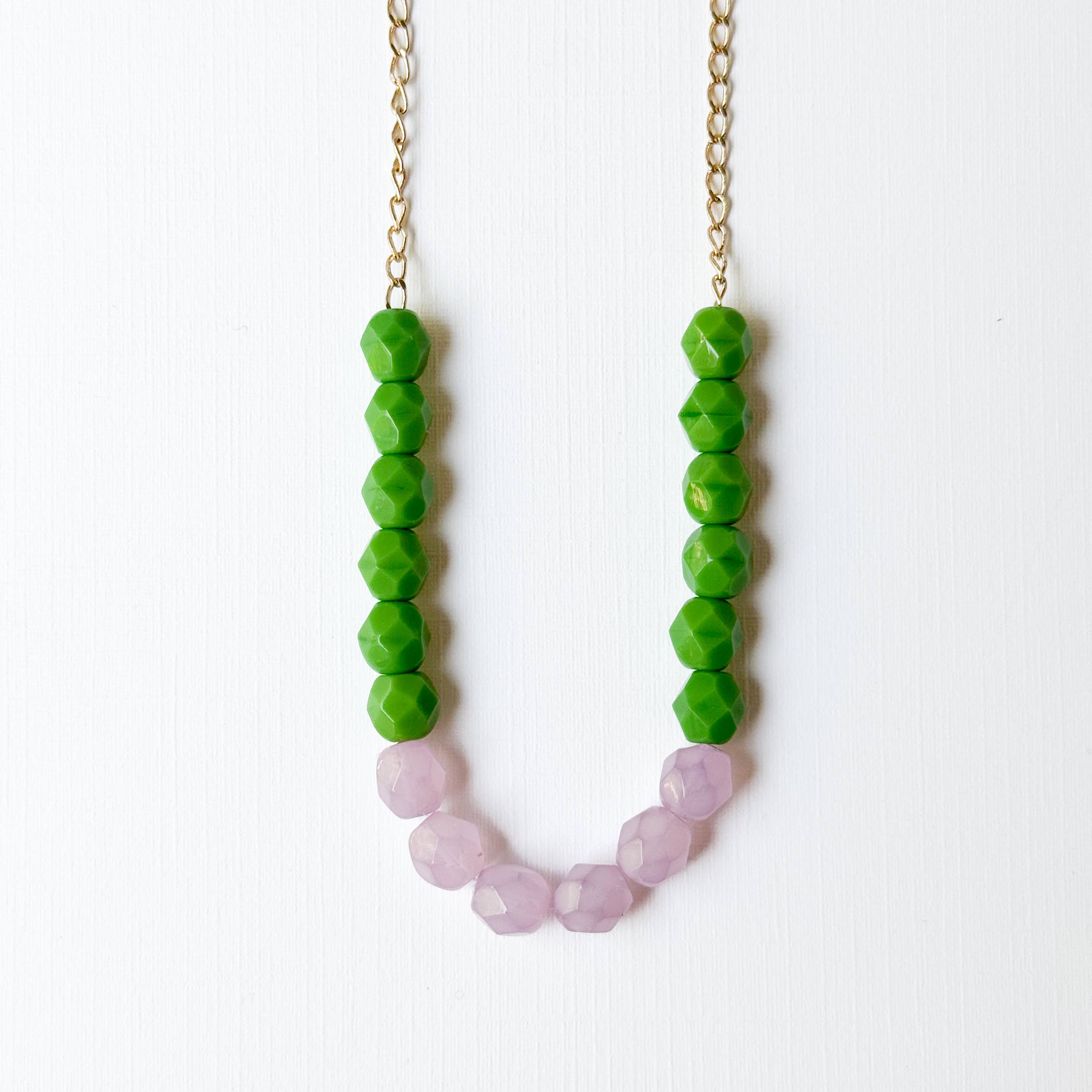 Nest Pretty Things - Wholesale Beaded/Pearl Necklace - Two-Tone Glass Bead Necklace on 24K Gold Chain- 12 colors16