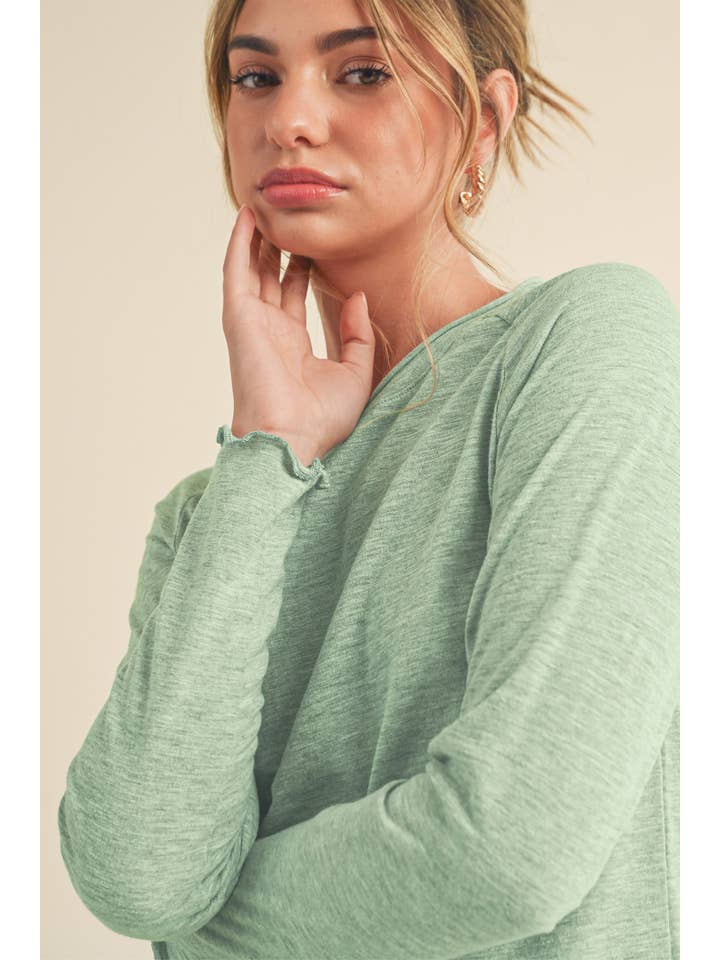 AEMI + CO - Wholesale T-Shirt - Women's - 8288DN Gwen Baby Long Sleeve Top36