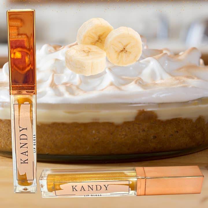 KANDY AROMA – wholesale Läppglans – Ekologiskt banankrämspajdoftande guld läppglans