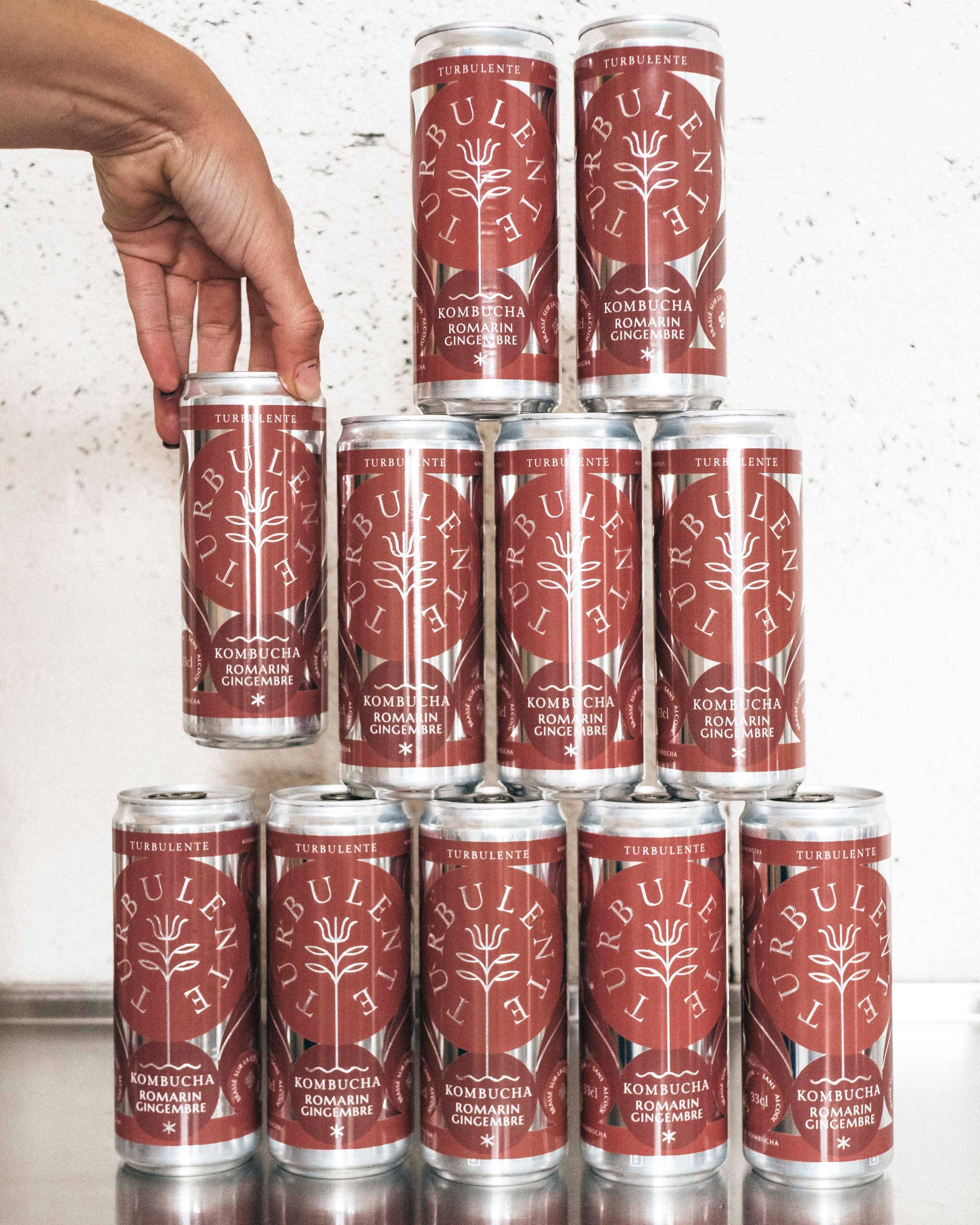 Turbulente – Großhandel Kombucha – Pasteurisierter Kombucha mit Rosmarin und Ingwer, 33 cl2