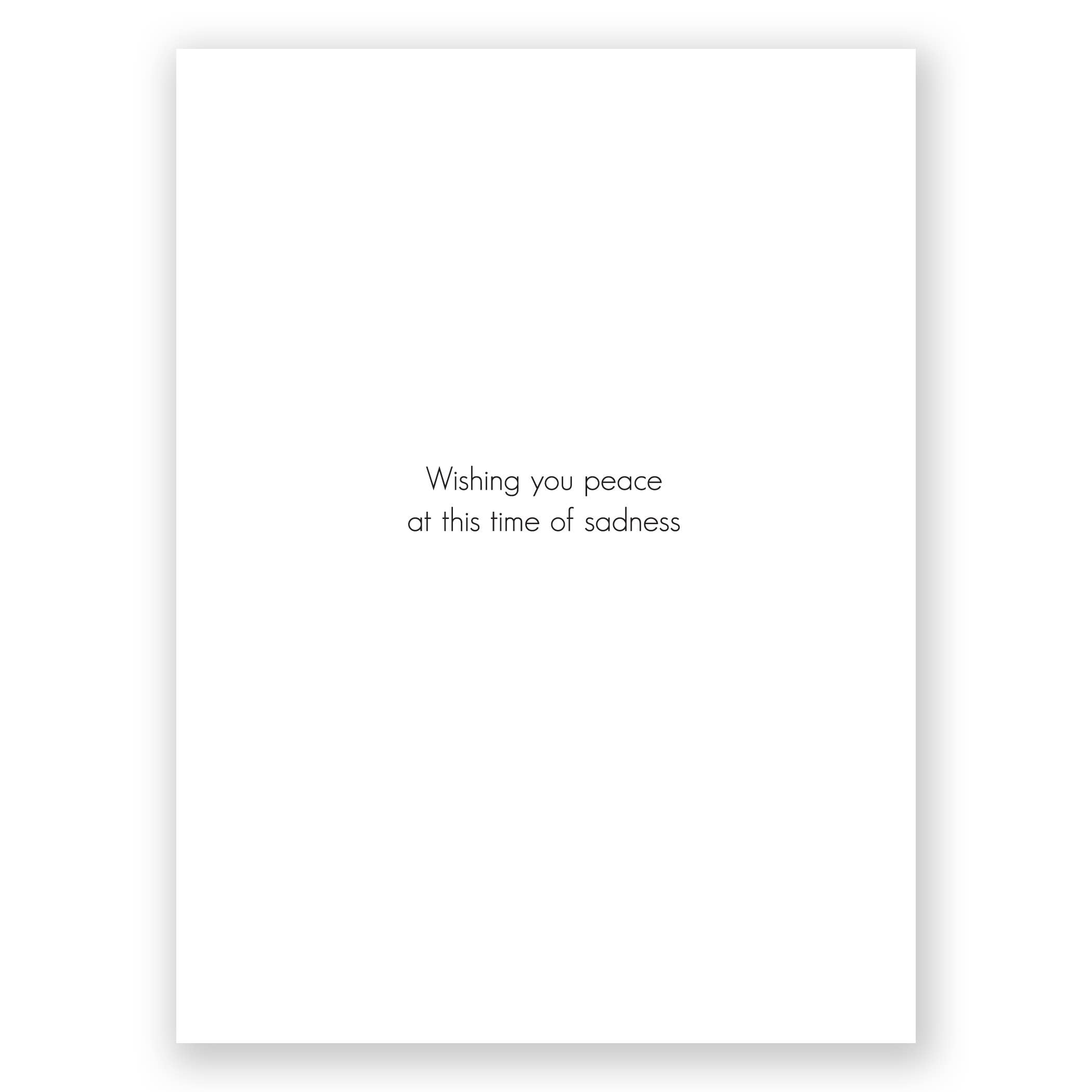 GreatArrow Graphics - Wholesale Sympathy Card - sympathy - wishing you peace1