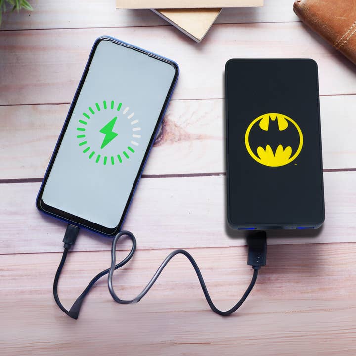 DC Universe - Justice League - Batman - 6,000 mAh Light-Up Power Bank for wholesale by Curiosity Distribution