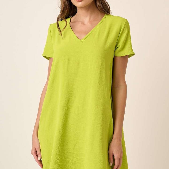 mittoshop - Wholesale Jurk - Dames - AIRFLOW SHIFTJURK MET V-HALS EN KORTE MOUWEN12