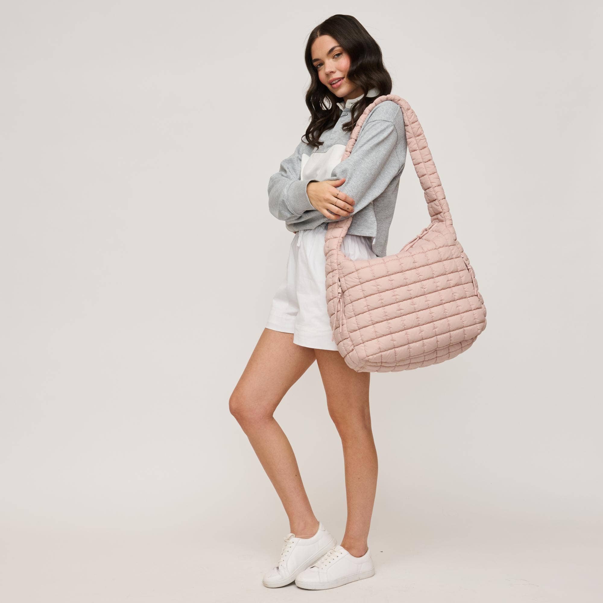 Urban Expressions - Vente Sac porté épaule – femme - Sac hobo matelassé en nylon Leda33