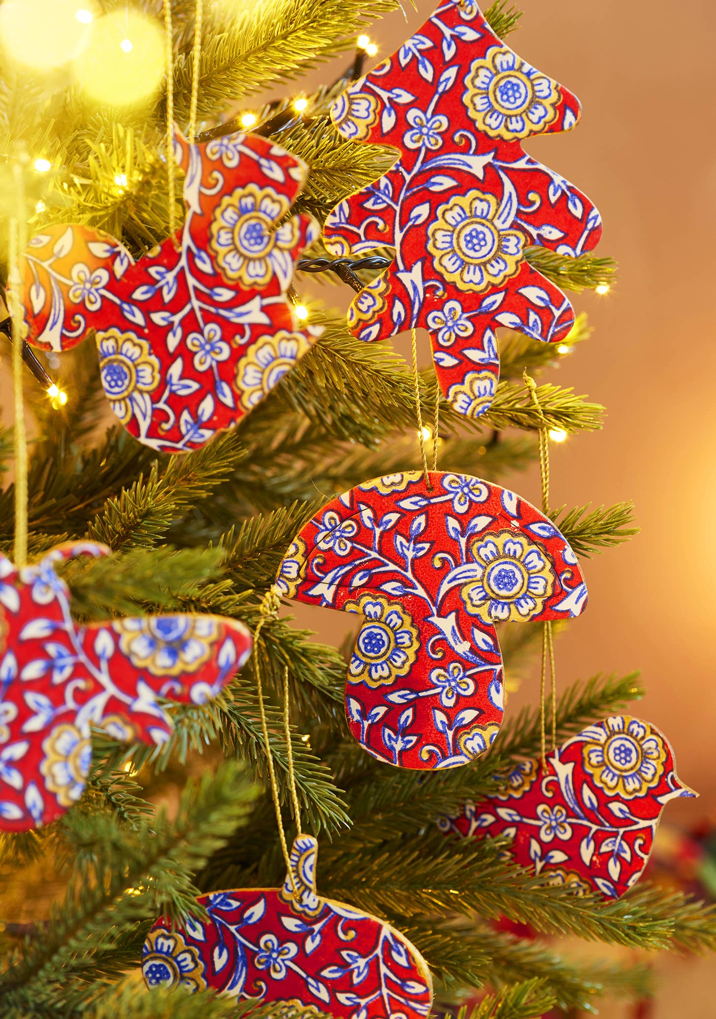 Namaste - Wholesale Christmas decoration - Jasmi Floral Block Print Decoration8