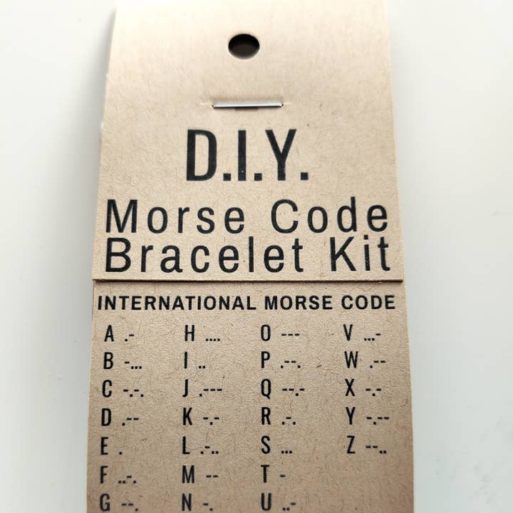 DIY Kit Morse Code Bracelet - National Naval Aviation Museum for wholesale by MorseLeather Co.
