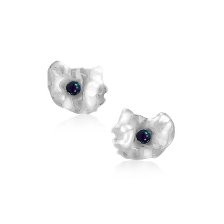Oyster with Black Pearl Cufflinks for wholesale by Mignon Faget