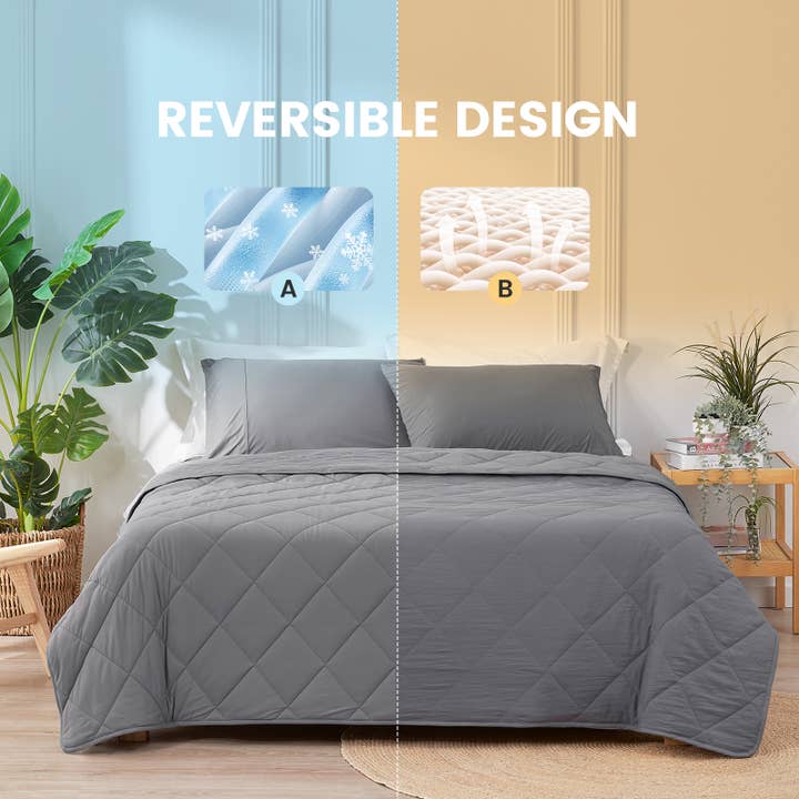 DreamValley - Wholesale Bedding Blanket - CB Cooling Comforter Dual-Sided, Ultra-Soft, 50"x70"7
