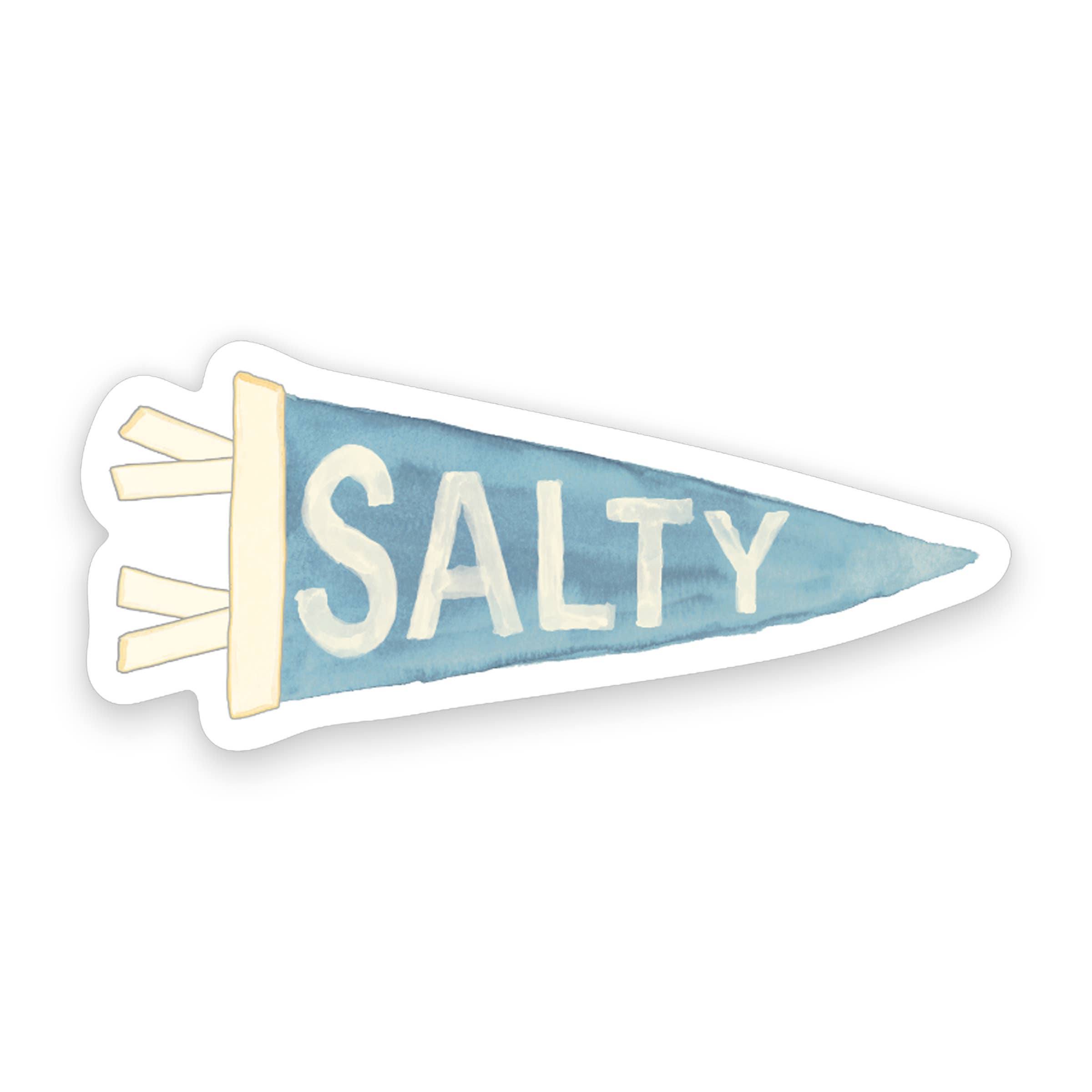 Gert & Co - Wholesale Sticker - Salty Pennant Sticker | Coastal Pennant Sticker | 3" x 1.3"1