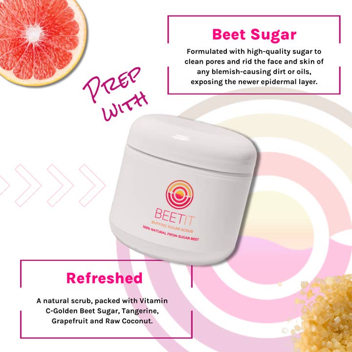 Beettan LLC - Wholesale Facial Exfoliant/Scrub - BEETIT- Buffing Sugar Exfoliating Scrub1