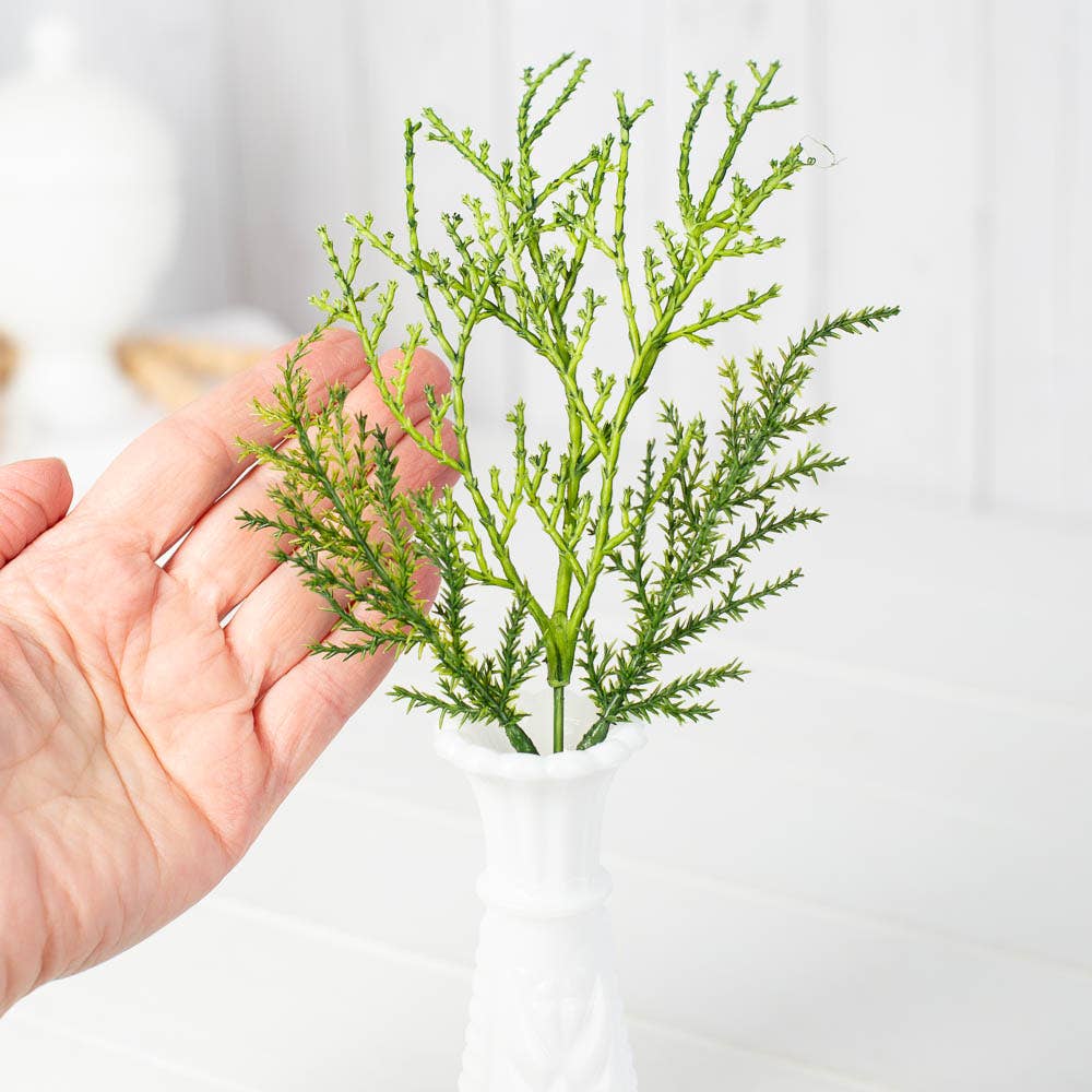 Factory Direct Craft - Wholesale Artificial Plant - 10" Weatherproof Artificial Cypress Pine Pick7