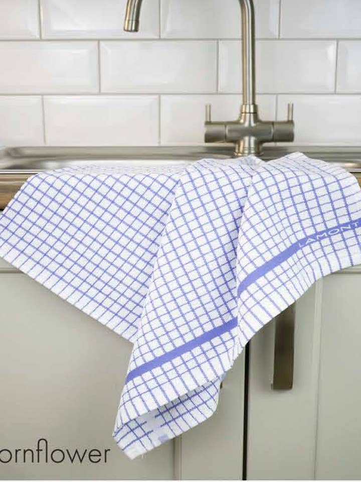 Poli-Dri Cotton Tea Towel - Cornflower Blue for wholesale by Samuel Lamont and Sons