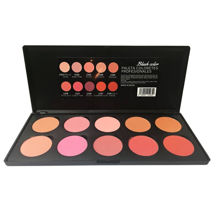 sesioMWorld - M·O·I Professional - Wholesale Blush - Professional palette BLUSH COLOR PALETTE 10 shades coloret