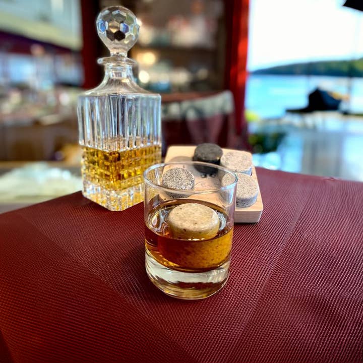 On The Rocks - Juego de enfriadores de granito (madera dura, fresno y cristal) para venta al por mayor de Sea Stones