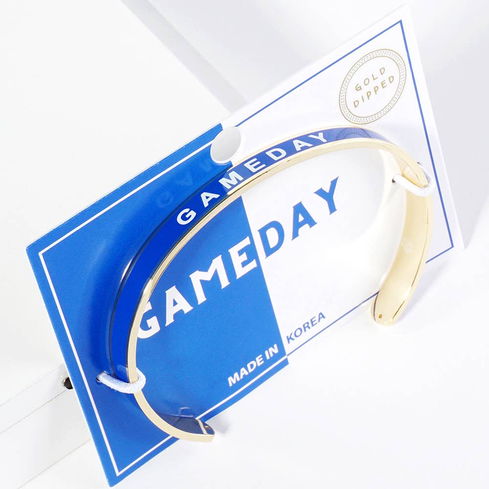 Sensibling Corp. – wholesale Manschettarmband – Guldpläterat GAMEDAY-meddelande emaljarmband11