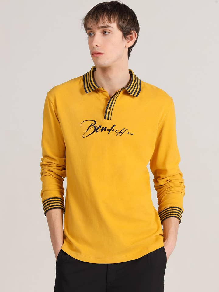 BENDORFF - Kortærmet polo med jacquard krave for engroshandel hos PAUSANT SHOP ONLINE