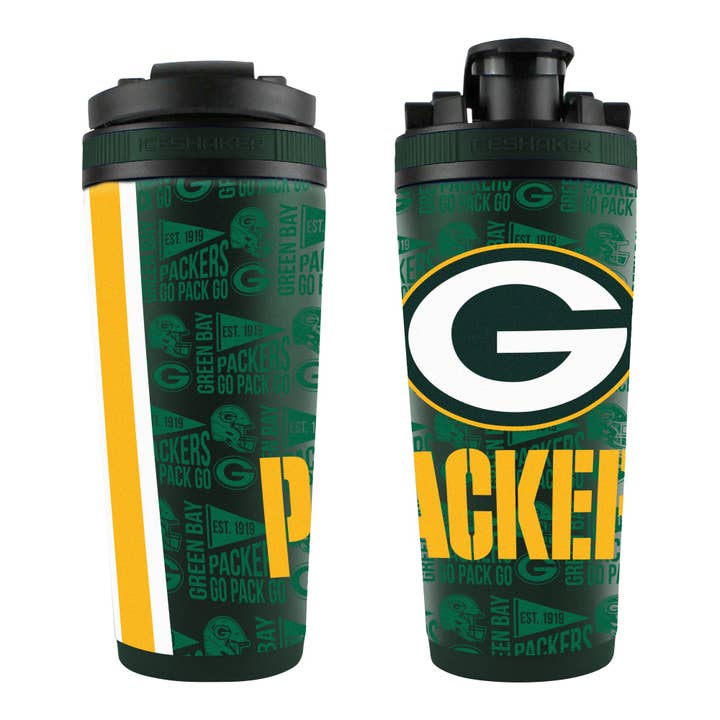 Shaker à glace 4D Green Bay Packers sous licence officielle pour la vente par Ice Shaker