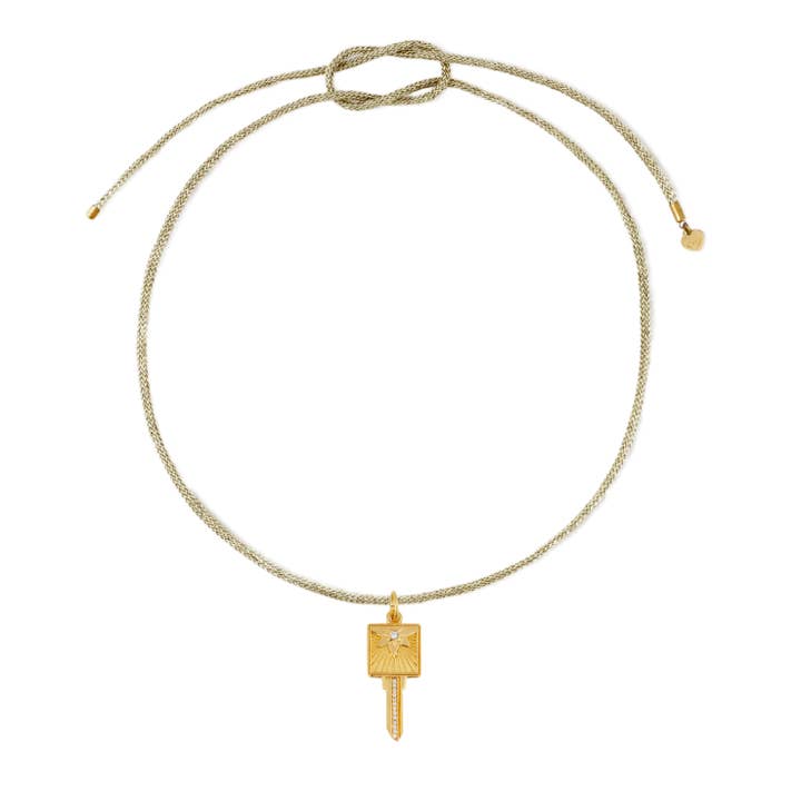 Gold Lurex Cord with Compass Key Charm for wholesale by HART