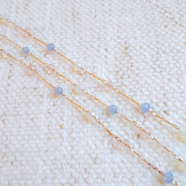 Ellison+Young - Wholesale Link & Chain Necklace - Pastel Water Drop Chain Necklace2