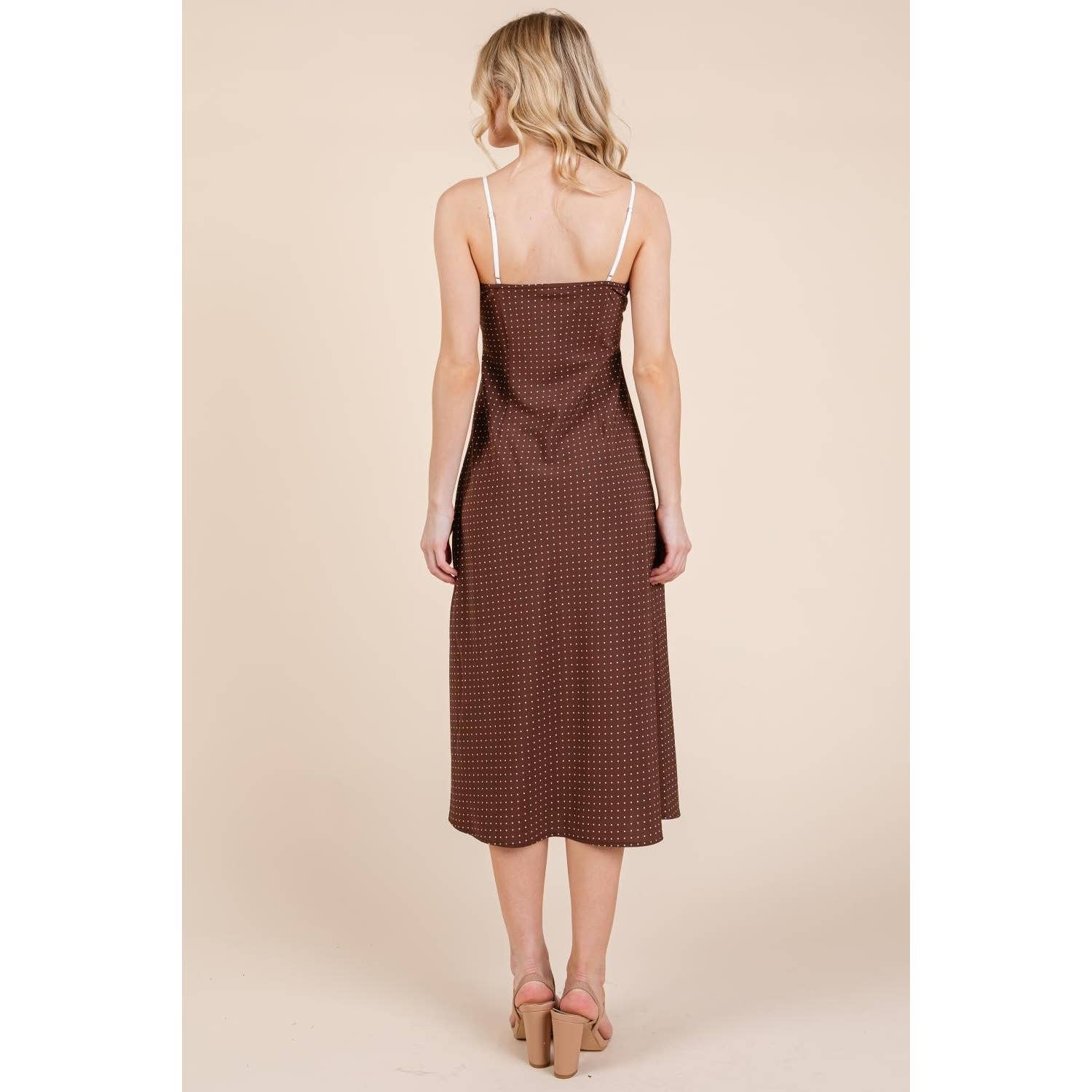 Honey Mango - Wholesale Dress - Women's - Polka dot midi dress23