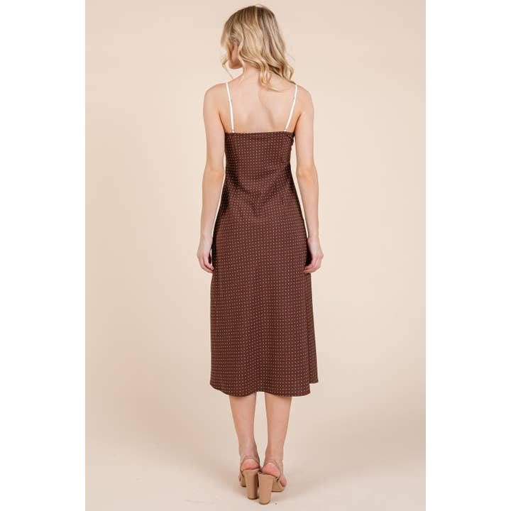 Honey Mango – Großhandel Kleid – Damen – Punktiertes Midikleid23