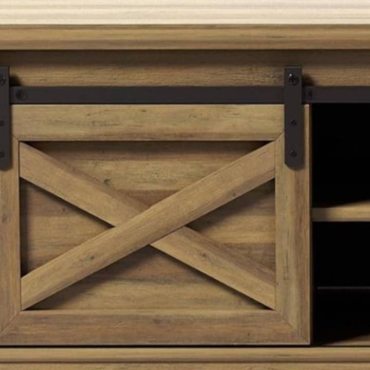 HomeRoots - Wholesale Bench - 47" Black and Natural Faux Leather And Wood Bench With Shoe Storage And Shelves4