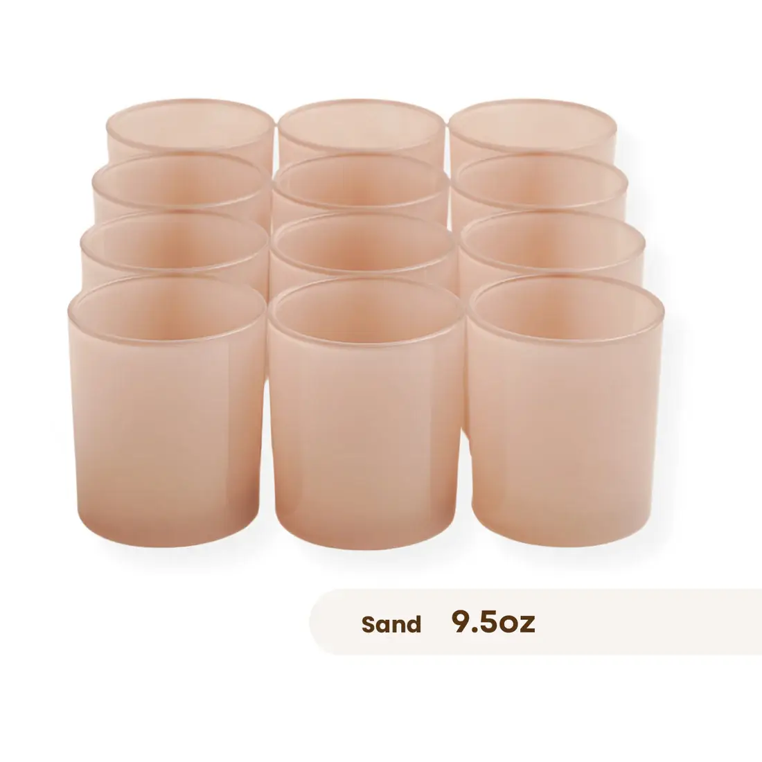 General Wax - Candle Making Supplies - Wholesale Candle Holder - 9.5 oz Monticiano Sand - Candle Making Glass2