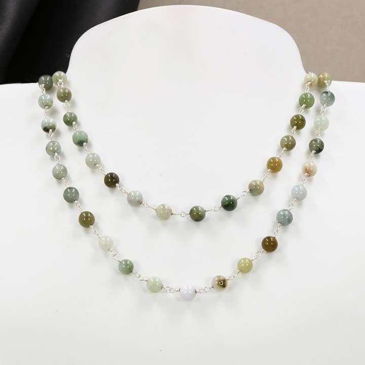 Double Strand Jade Necklace for wholesale by IST Jewelry