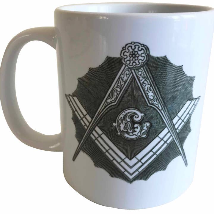 Square and Compasses - Masonic - 11oz Printed Ceramic Mug for wholesale by Witherden's Workshop