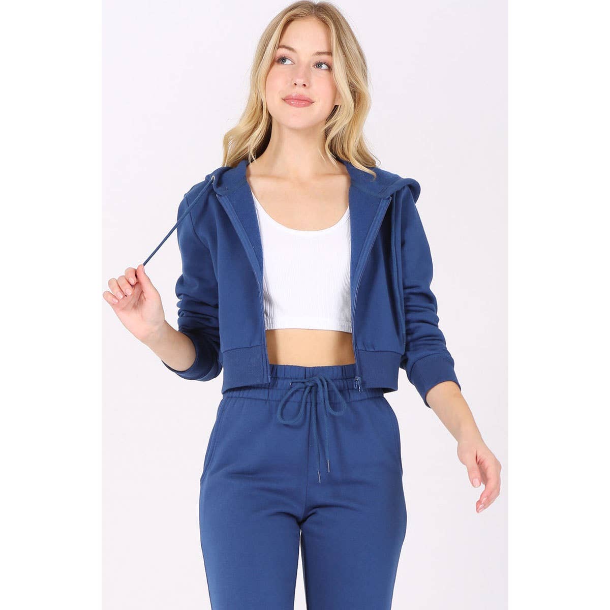 UP CLOTHING - Wholesale Hoodie - Women's - Cropped Fleece Zip Up Hoodie Jacket20